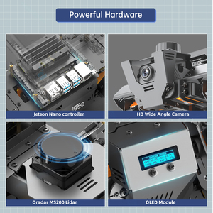 Hiwonder ROSPug cuadrúpedo Robot perro Python programación robótica educativa Kits alimentados por Jetson Nano AI Robot Dog