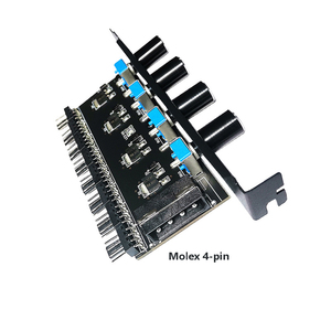 8-Ports Computer PC Case Cooling Fan Regulator Hub/Adapter SATA/<strong>PCI</strong> to 3/4Pin 8-Way <strong>Controller</strong> with 4 Knob Speed Adjusters - Product Image 5
