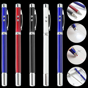 5 in 1 Portable Red Laser <strong>Pointer</strong> Teaching Tool Retractable LED Light Multifunctional Stylus Pen