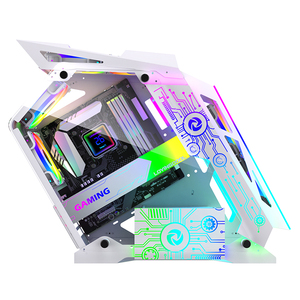 Lovingcool新しいデザインゲーミングコンピューターキャビネットPCケースデスクトップ240水冷M-ATX ITXPCシャーシコンピューターケース (RGBファン付き) - Product Image 3