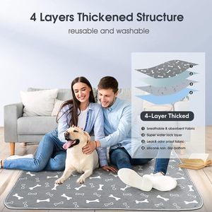 Evcil hayvanlar için yıkanabilir Pet İdrar Mat hijyen pedleri su geçirmez Pet Mat epoksi kaymaz eğitim pedleri yavru köpekler kediler kobay - Product Image 2