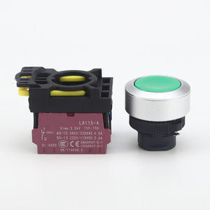 ABILKEEN 22-30MM düz yuvarlak kafa kendinden mandallama/anlık büyük kafa basmalı düğme anahtarı 1NO1NC LED ile Push Button aydınlatmak - Product Image 5
