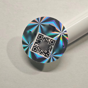 Etiqueta engomada colorida del holograma del código QR del diseño libre que imprime la etiqueta del código QR - Product Image 1