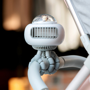 Новинка, детский вентилятор для детской коляски без лопастей, 130 градусов, с автоматическим вращением, USB-зарядка, 3600 мАч, с аккумулятором, ароматерапия, воздушный охладитель - Product Image 2