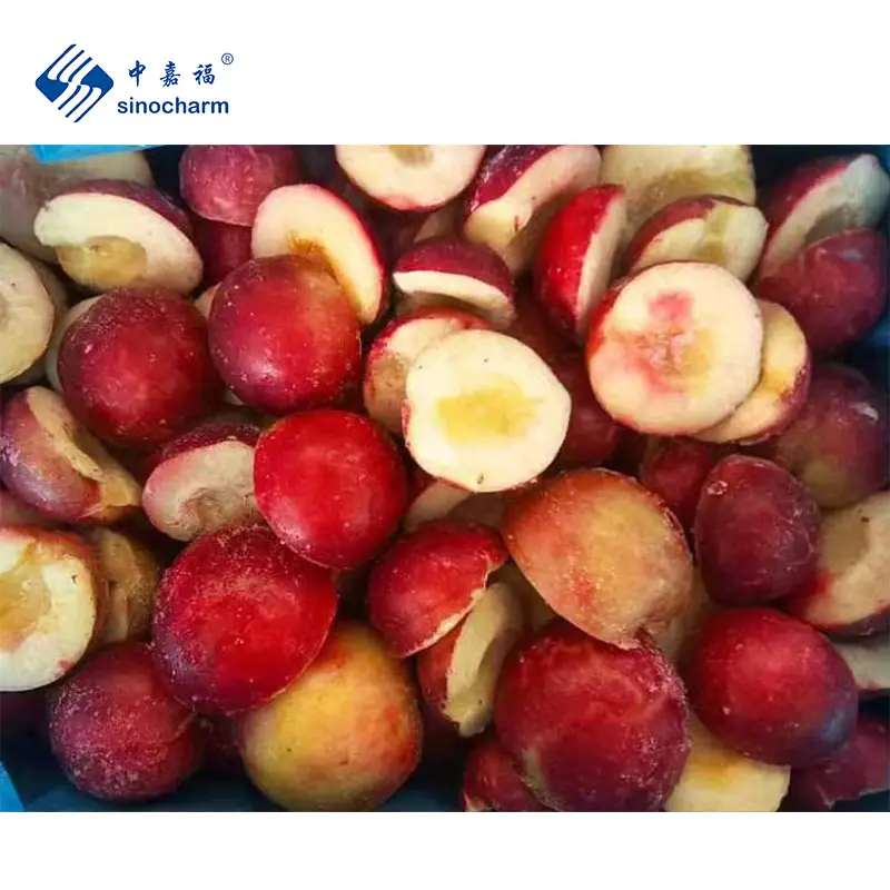 Sinocharm BRC approuvé bio vente chaude prix de gros 1kg prune congelée moitié IQF 1/2 prune coupée