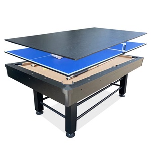 7ft &amp; 8ft <strong>3</strong> in 1 <strong>Multi</strong> <strong>Function</strong> Billiard <strong>Game</strong> <strong>Table</strong> Used Iron Legs for Indoor Entertainment - Product Image 1