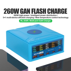 เครื่องชาร์จ RL-304R หลายพอร์ต260W ชาร์จด้วยแฟลชแรงสูงที่ชาร์จโทรศัพท์มือถือ/แท็บเล็ต/ แล็ปท็อป - Product Image 4