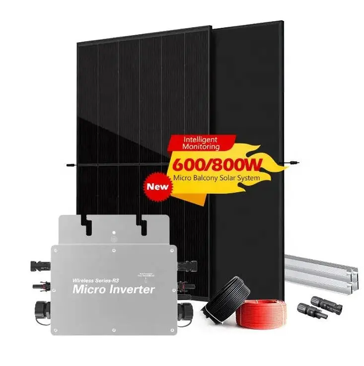 Inventario DE LA UE entrega gratuita de 800W balcón sistema solar para el hogar Kit de generación de energía 400W 410W 420W kit completo solar para el hogar