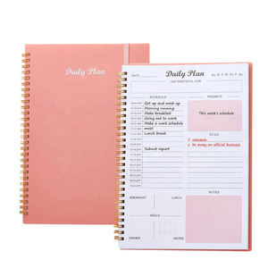 Fornitore di planner professionale stampa personalizzata notebook con calendario a spirale non datato con tasca e adesivo - Product Image 6