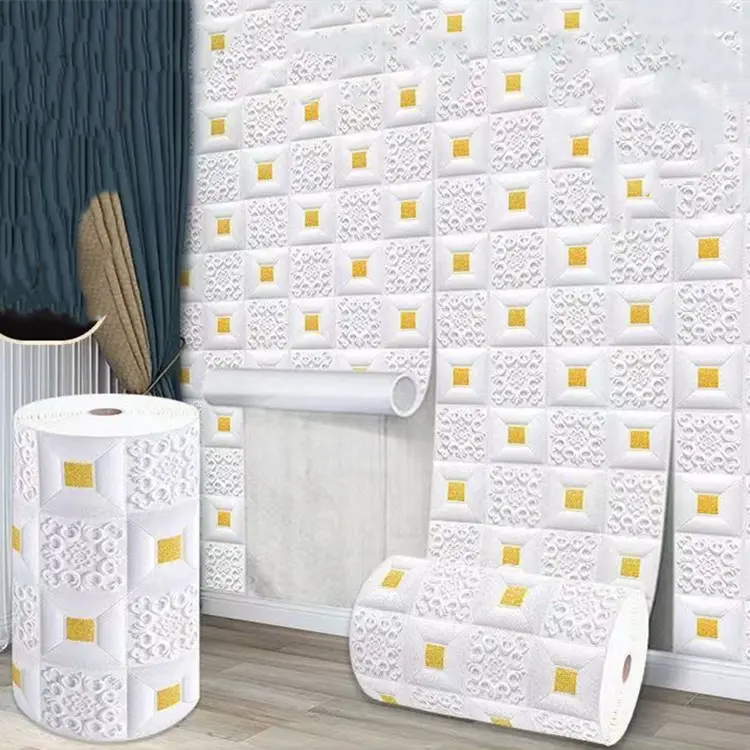 2024 מוצר חדש באיכות גבוהה 3D דבק עצמי עמיד למים טפט מדבקת קיר קישוט הבית