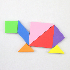 2024 özel çevre 3-5-7 çocuk eğitici oyuncak renkli EVA köpük klasik iq tangram bulmaca desen kurulu oyunu - Product Image 2
