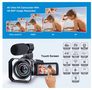 Cámara 4K Cámara digital de alta definición Grabadora de video con micrófono y pantalla táctil - Product Image 3