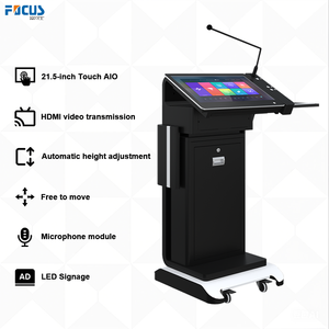 Multimedia Rostrum Palestra Interativa Rostrum Escola <span class=keywords><strong>Digital</strong></span> Podium Ensino com Sinalização LED Frontal Smart Podium