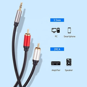 Xput-conector de auriculares de 3,5 MM Y 3,5 MM a RCA Dual, adaptador divisor, 1 en 2, 3,5 MM, TRS, Aux a 2RCA, convertidor de Cable Y - Product Image 6