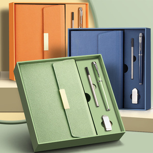 <strong>2025</strong> New KRC Premium <strong>Customized</strong> Leather Cover Business Gift Box Gift Bag Magnetic <strong>Notebook</strong> with Refill and USB Flash Drive Set - Product Image 3