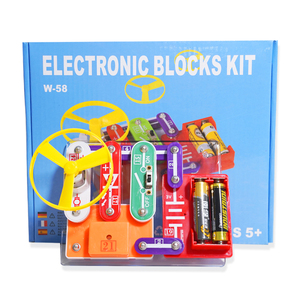 Scienza dei bambini fai da te circuito Radio esperimento giocattolo Puzzle scienza elettronica blocchi di costruzione programmabili blocchi - Product Image 4