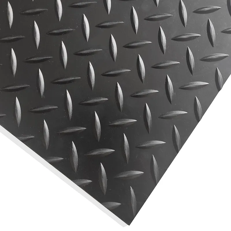 1/8" thick Diamond Plate Garage Floor Rubber Mat industrial use Non-Slip 3mm rubber Floor Mat