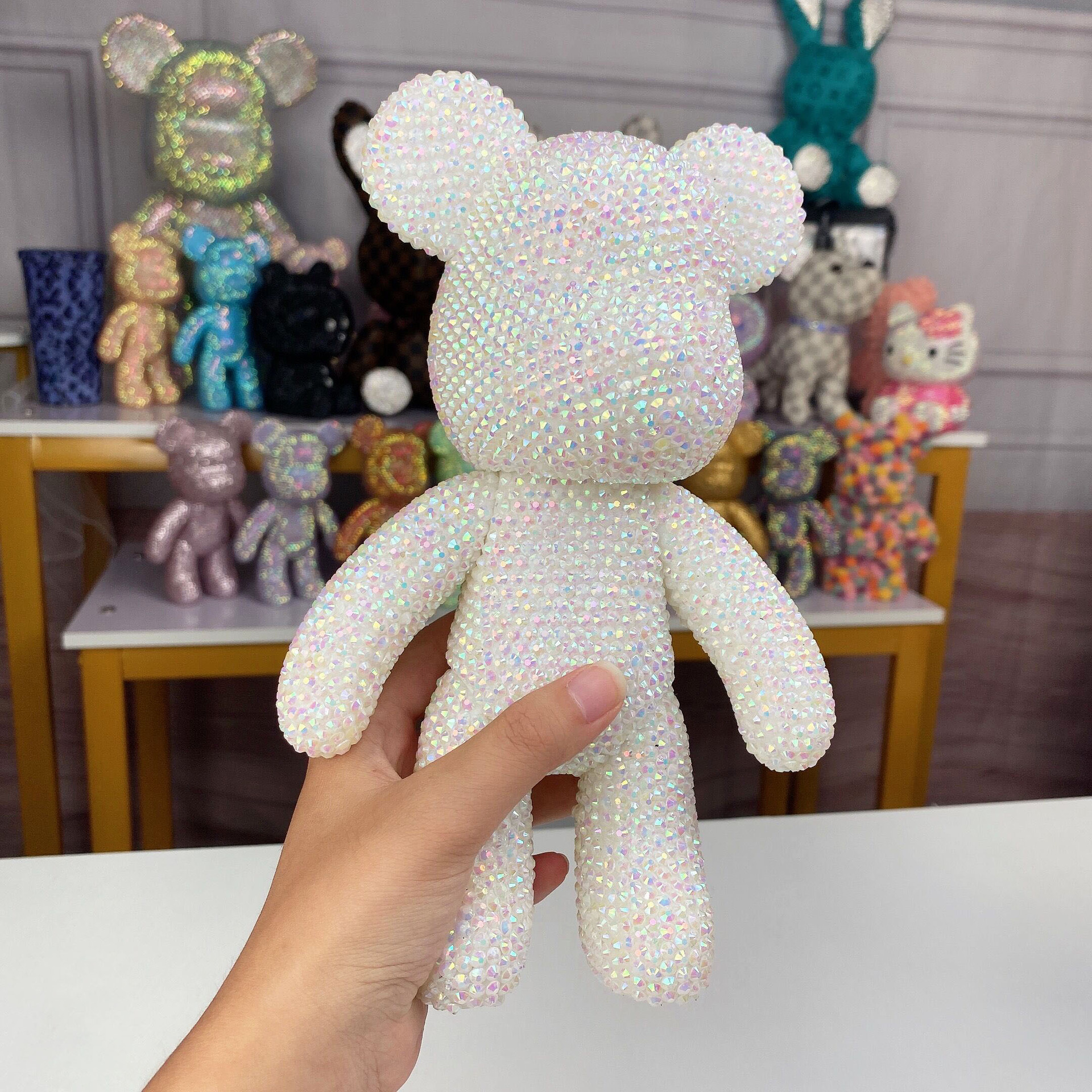 colorful Violent Bear Jelly White Rhinestone Tool