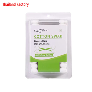 55 Stück Doppelkopf-Wattes täbchen Plastic Stick Blister Card Packed Ideal zum Reinigen von Nase und Ohren - Product Image 6