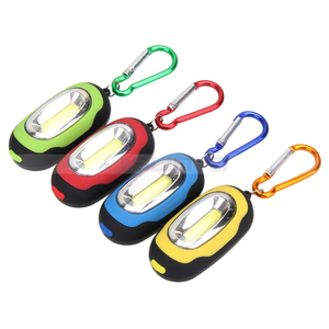 מיני COB LED Keychain אור חיצוני קמפינג Keychain מנורת לטיולים ציד אור