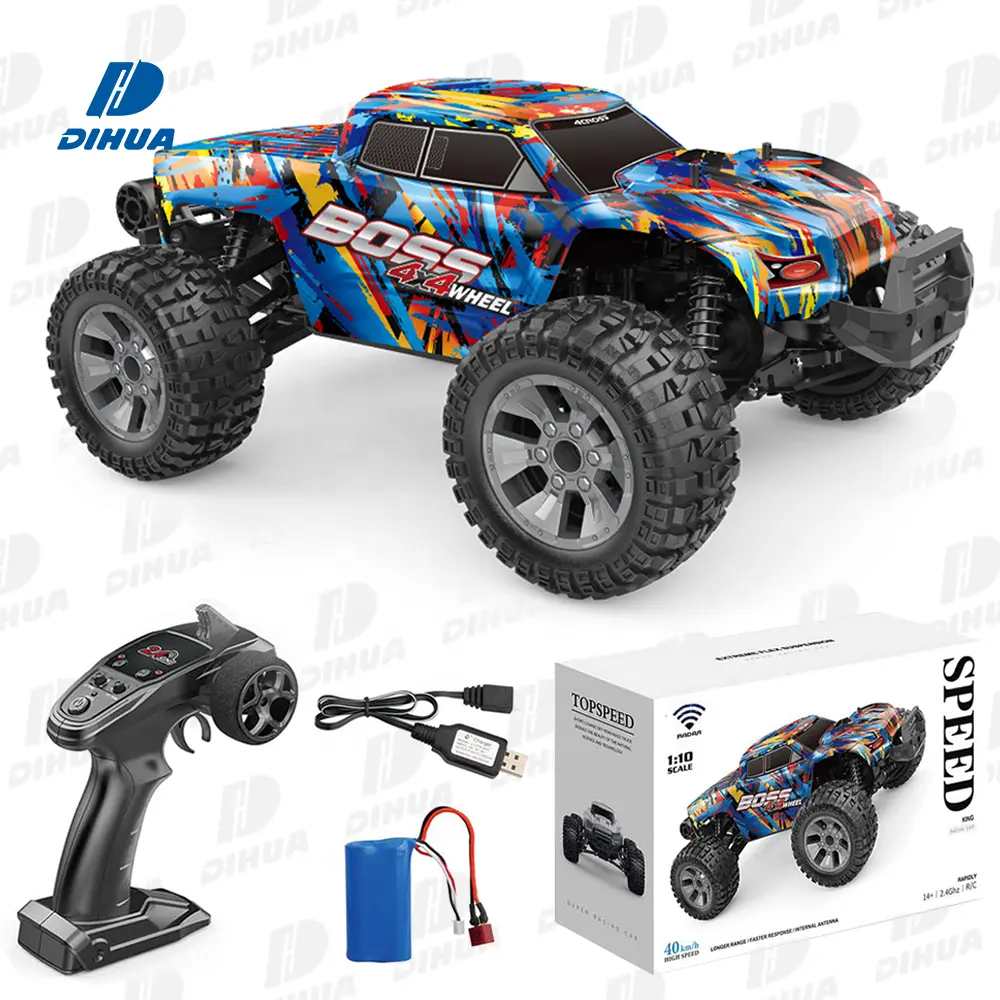 2.4Ghz 1/10 RC Car off Road 4wd High Speed Racing Car Boy télécommande Car Monster Truck Cross-country Car Toy - 40 km/h