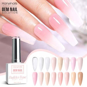 Hanyinainadoğal renkler oluşturucu taban pembe çıplak renk bir şişe tırnak uzatma Biab jel kauçuk taban çivi UV jel inşa - Product Image 6