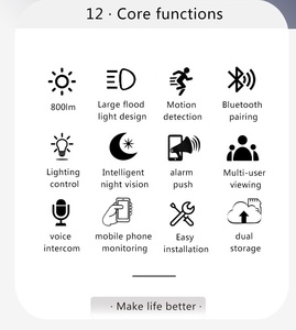 Cámara reflectora Wifi de 2mp, sistema de alarma Ip de seguridad para el hogar impermeable, Sudio bidireccional con luz Led, cámara de red inalámbrica, cámara web - Product Image 6