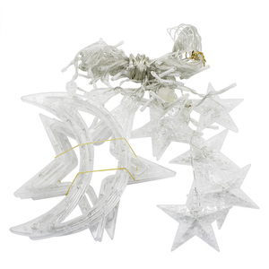 Solar Moon Star Twinkle <strong>Lights</strong> with 8 Modes &amp; Remote Outdoor IP65 Plastic Christmas <strong>String</strong> for Window Curtain Christmas Decor - Product Image 2