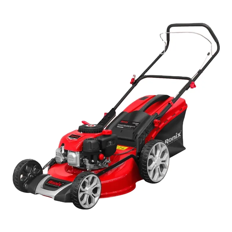 Ronix 4446 5.5HP 171cc Machine à gazon à essence Outils de jardin à essence à poussée manuelle Tondeuse à gazon à poussée manuelle