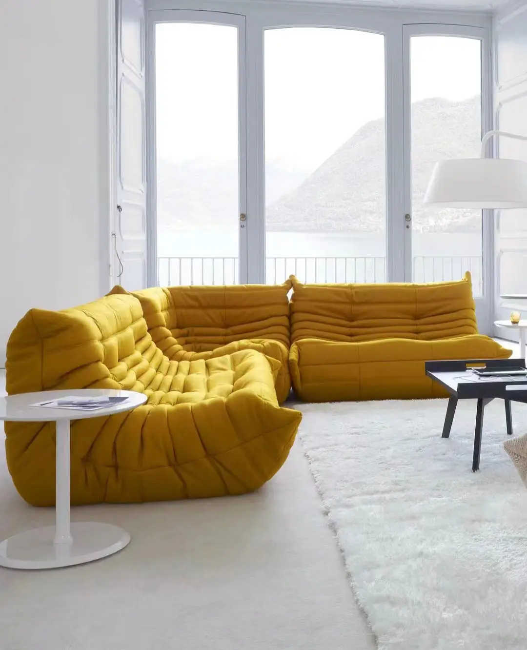 Elegante Caterpillar divano pigro in pelle di lusso per il tempo libero sedia per soggiorno e parco popolare Design divano