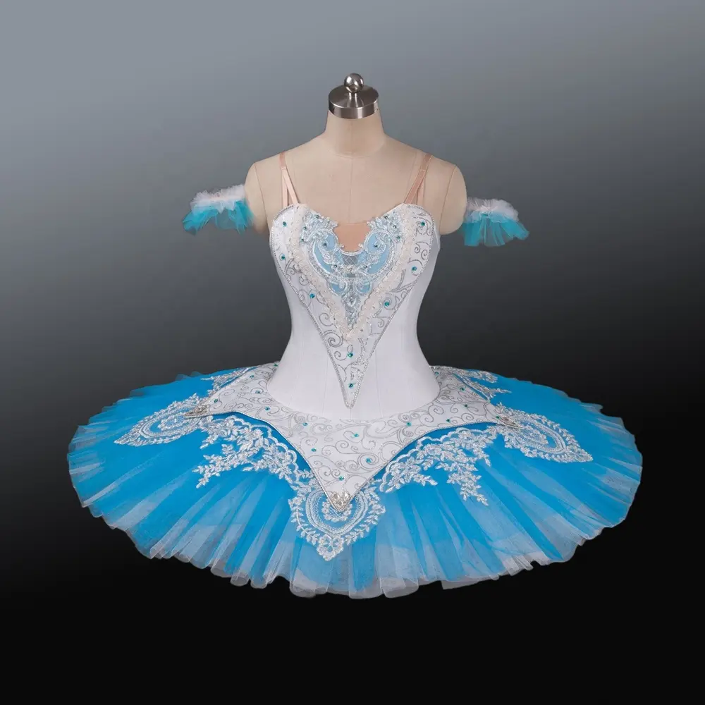 Gaun Tutu Tari Putri Florina, Kostum Panggung Ratu Salju Pas De Deux Nutracker, Kostum Balet