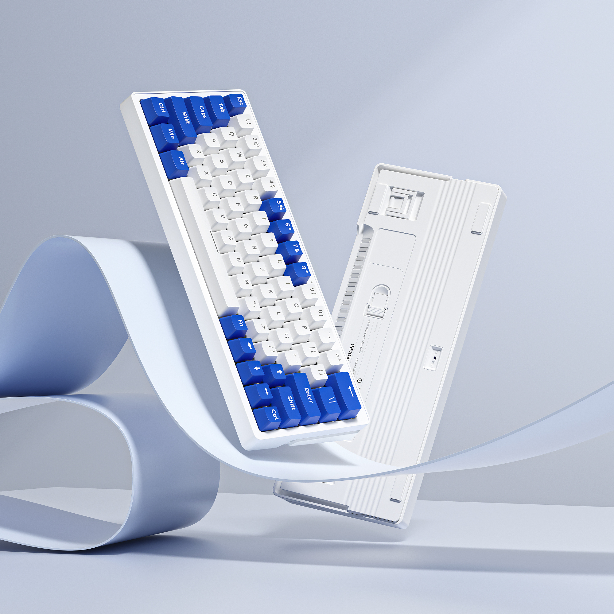 USB Wired-White with Klein Blue