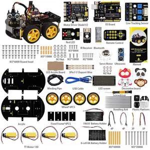 Günstiger Preis 4WD Bearbeitbare LED-Panel Ir Fernbedienung Stiel für Mixly Scratch Arduino Programmierung Lern roboter Auto