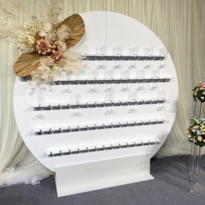 wholesale Hotel furniture wedding decoration party champagne wall glass holder acrylic champagne wall for wedding