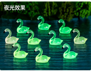 Glow Dark vẽ tay nghệ thuật thu nhỏ động vật Hồng Hạc Tiny nhựa phát sáng con số DIY vi cảnh quan hồ cá trang trí thủ công mỹ nghệ - Product Image 2