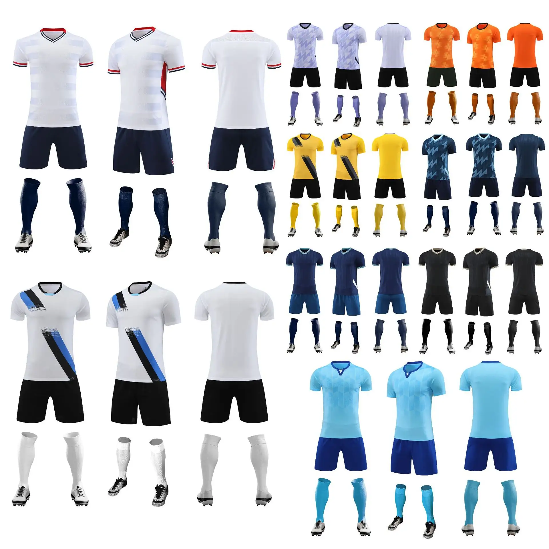 Melhor Site Para Camisas De Futebol Online Treinamento De Futebol Uniforme Roupas Cheap Blank Football Jersey soccer wear