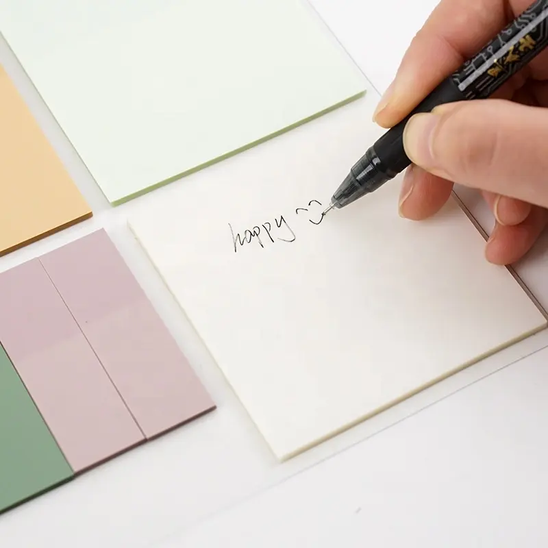 Pestañas de índice de borrado en seco, marcador de página de plástico PET translúcido de Color personalizado, notas adhesivas transparentes autoadhesivas
