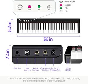 家用舞台用便携式61键TS-01电动键盘钢琴，带立式扬声器USB MIDI电子键盘 - Product Image 4