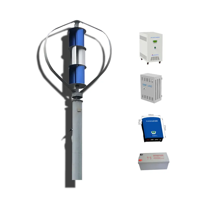 1kw Q tipo pannelli solari sistema generatore di turbine eoliche verticali turbina eolica energia ibrida fotovoltaica per uso agricolo e domestico