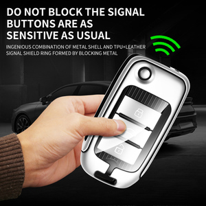 Araba logosu stil çinko alaşım deri araba uzaktan anahtar kılıfı MG MG6 ZS HS oto koruyucu kapak anahtarlık aksesuarları - Product Image 5