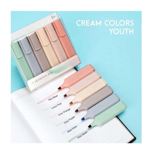 Penna evidenziatrice estetica a base d'acqua ad asciugatura rapida con colori crema punta scalpello per scuola e studio della Bibbia Set confezione - Product Image 6