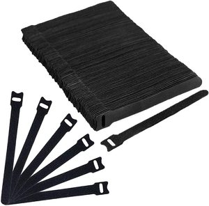 Reusable Back to Back Cable Tie <strong>Customized</strong> Logo <strong>Hook</strong> and <strong>Loop</strong> <strong>Strap</strong> Cable Zip Tie Nylon Self-locking Acccept Sticky Back Tape - Product Image 6