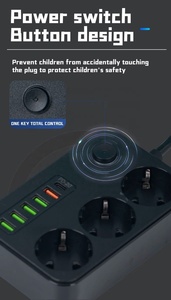 <strong>Socket</strong> <strong>with</strong> USB for Home Use Multifunctional British European Specifications <strong>Multi</strong> Hole <strong>Socket</strong> <strong>with</strong> <strong>Switch</strong> Plug Wiring Board - Product Image 4