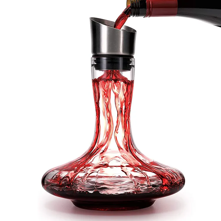 1300ml vente en gros ensemble de carafe à vin rouge cristal sans plomb mode verre à vin pour la fête