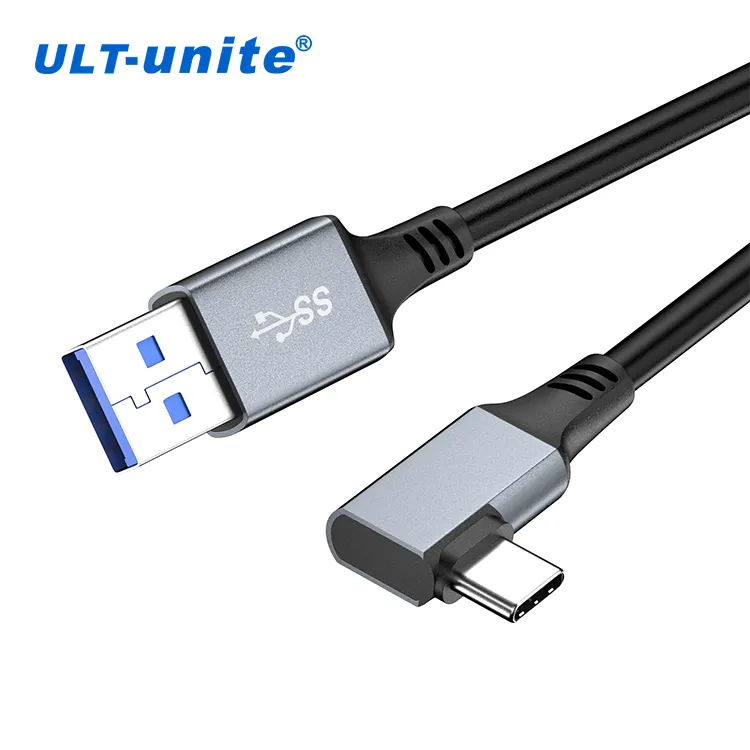 ULT-unite VR Cable 5M 6M 7M USB 3.0 Type A to 90 Degree Type C Data Cable For VR Headset 5Gbps audio video Cable