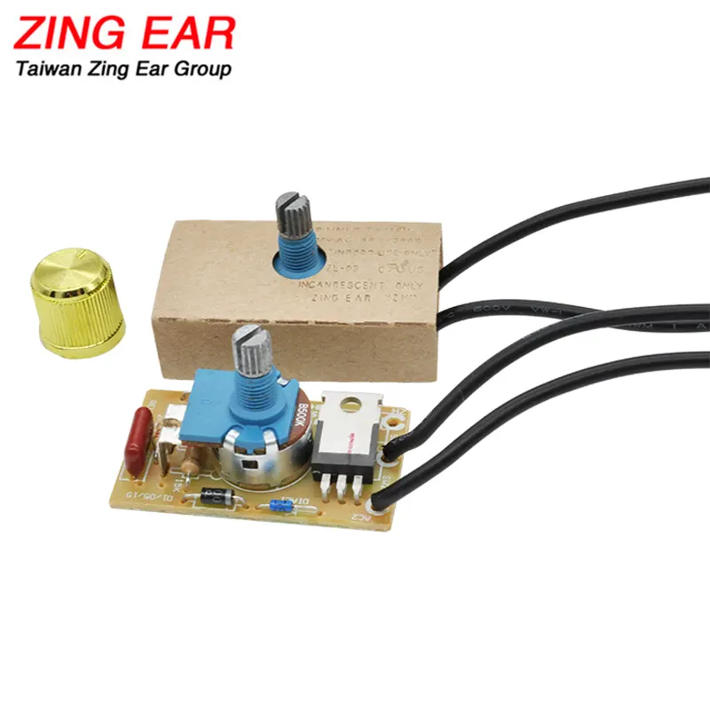 Zing Ear ZE-03 regulador de intensidad para luz LED, interruptor de Luz Retro en línea AC giratorio