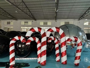 Ngoài trời kẹo mía trang trí Giáng sinh Inflatable Walking Stick với ánh sáng đi bộ bóng bay giáng sinh - Product Image 5