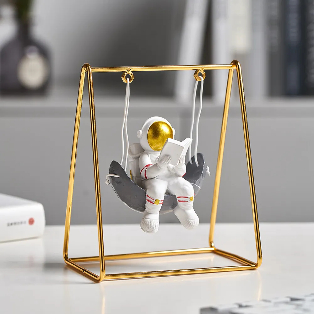 Vilead — Figurines d'astronaute de style moderne, Sculptures Miniature créatives, accessoires de décoration pour la maison, le bureau artisanale, cadeau de noël