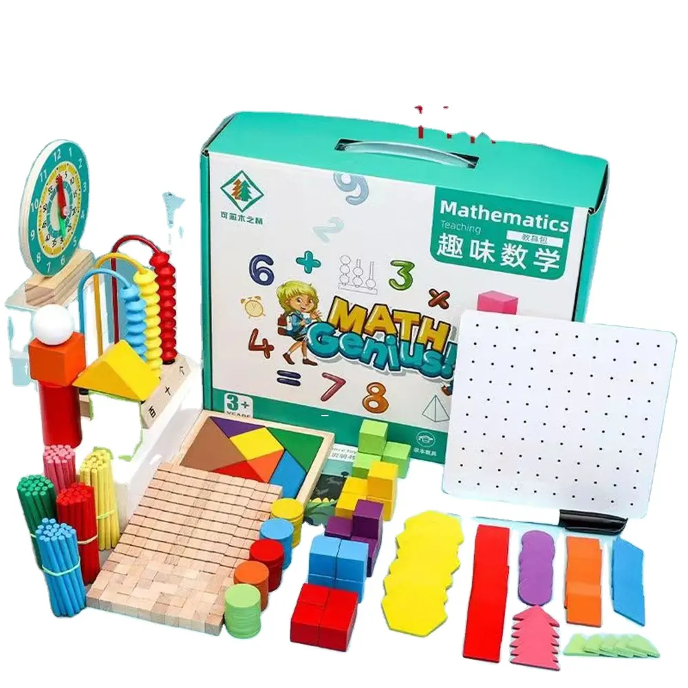 Großhandel Lern werkzeug Mathematical Fraction Board Holz Montessori Math Lehrmittel Puzzle Lernen Bildung Spielzeug