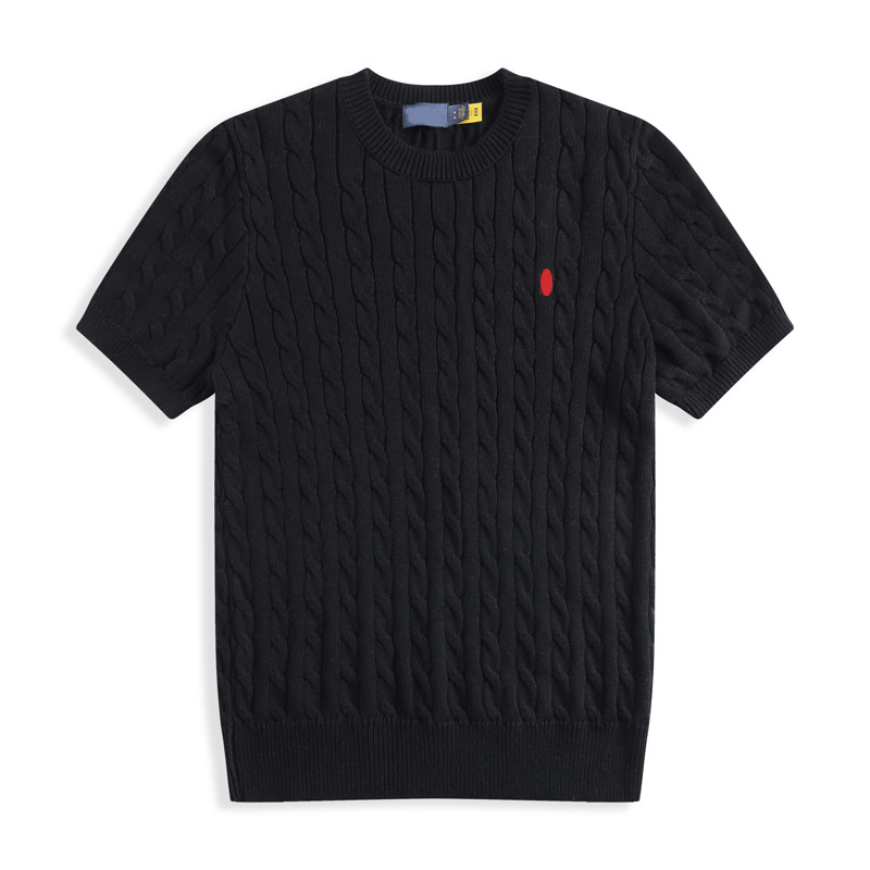 Solid Black With Red Pony Embroidery